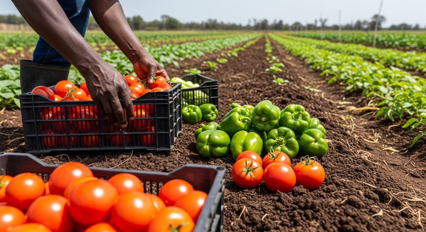 Fresh vegetable harvest